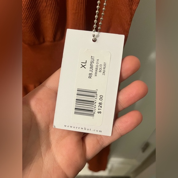 WeWoreWhat Burnt Orange Jumpsuit - Picture 4 of 6